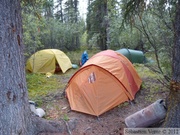 Camping, Teslin River, Yukon, Canada