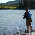 A la pêche, Teslin river, Yukon, Canada