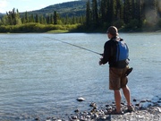 A la pêche, Teslin river, Yukon, Canada