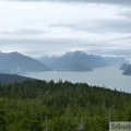 Haines, Chilkoot river et Taiya Inlet vus du Mount Riley, Haines area, Alaska