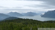 Haines, Chilkoot river et Taiya Inlet vus du Mount Riley, Haines area, Alaska