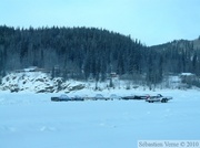 Pont de glace sur le Yukon à Dawson City