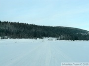 Pont de glace sur le Yukon à Dawson City