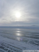 Ice road sur l'océan arctique