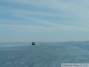 Ice road sur l'océan arctique