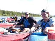 Nos deux supers guides, Teslin River, Yukon, Canada