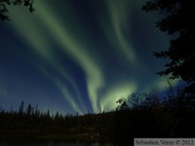 Aurore boréale, Yukon River, Yukon, Canada