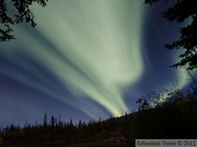 Aurore boréale, Yukon River, Yukon, Canada