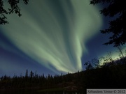 Aurore boréale, Yukon River, Yukon, Canada