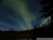 Aurore boréale, Yukon River, Yukon, Canada