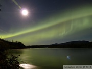 Aurore boréale, Yukon River, Yukon, Canada