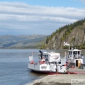 Bac de Dawson City sur le fleuve Yukon, Yukon, Canada