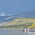 Bac de Dawson City sur le fleuve Yukon, Yukon, Canada