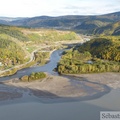 Confluence de la Klondike River et du fleuve Yukon, Dawson City, Yukon, Canada