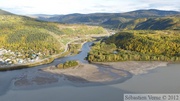 Confluence de la Klondike River et du fleuve Yukon, Dawson City, Yukon, Canada