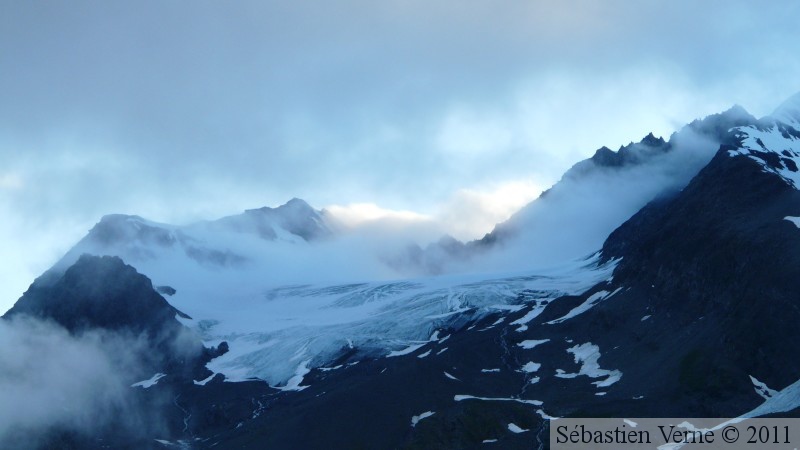 Worthington Glacier (other side), Chugach mountains, Richardson highway, Alaska