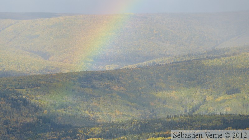 L'or du Yukon vu du Dome, Dawson City, Yukon, Canada